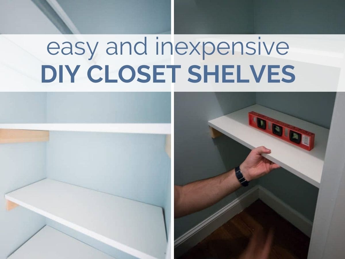 Diy closet shelves