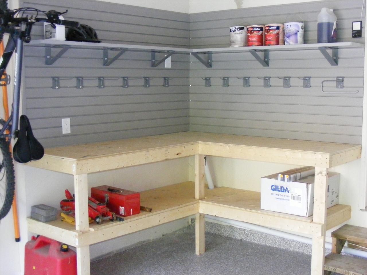 Diy garage shelves