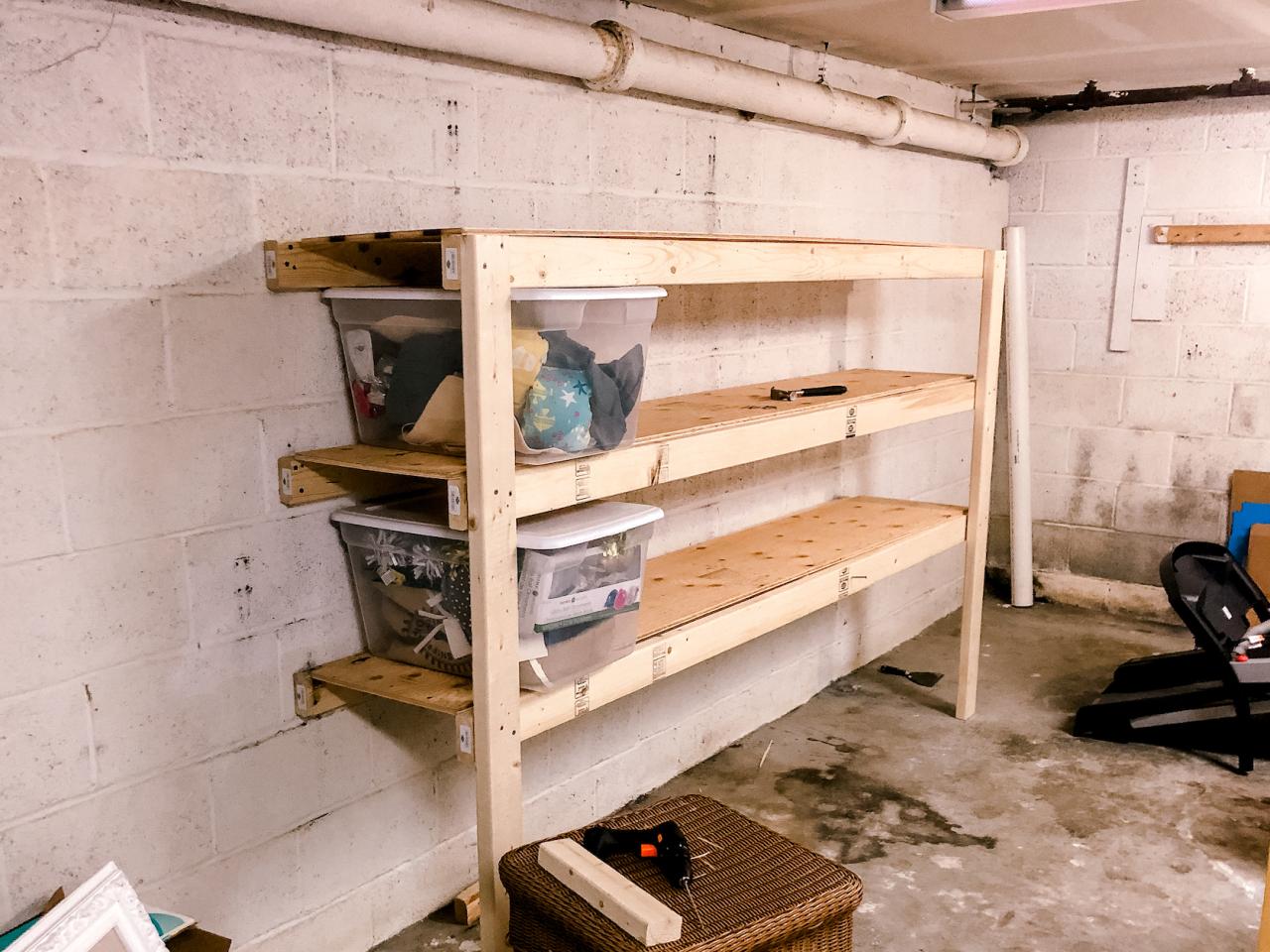 Diy garage shelves